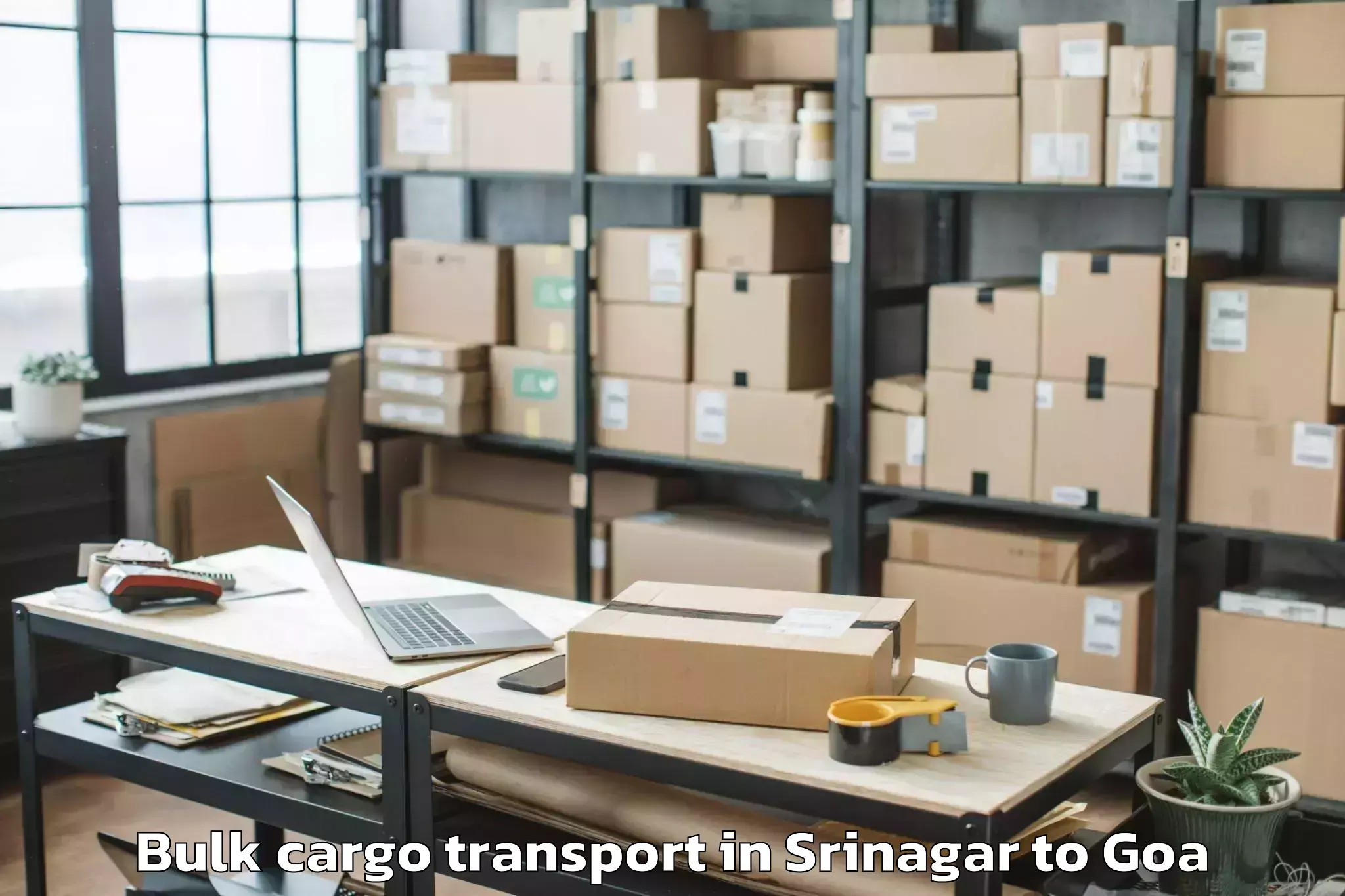 Top Srinagar to Vagator Bulk Cargo Transport Available